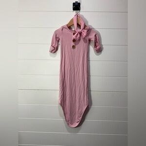 Caden Lane Pink Bamboo Knotted Gown